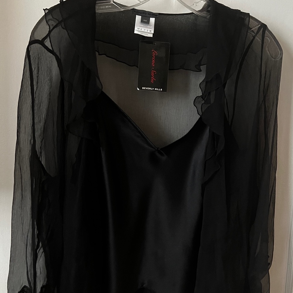 NWT Beverly Hills boutique 2 piece sheer top.